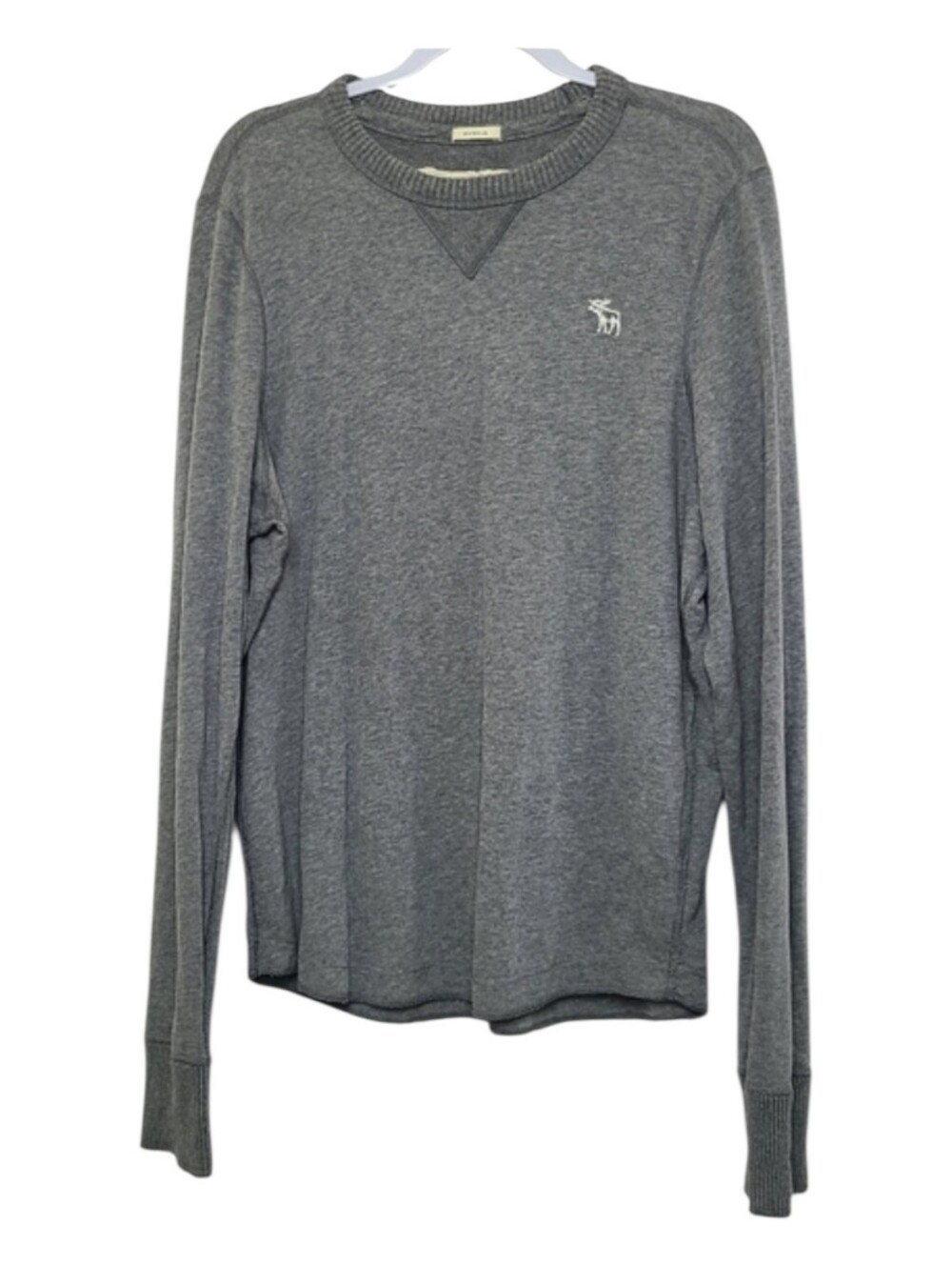 Abercrombie & Fitch Men’s Gray Crewneck Knit Sweater Extra Large (XL) cabincore